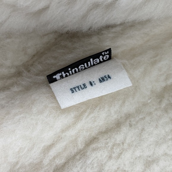 Vtg LL Bean Jacket Mens Medium Brown Leather Sherpa Pile Lined Bomber 90s USA - Picture 7 of 14